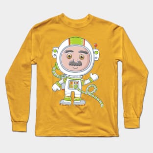 Cute Astronaut Cartoon Long Sleeve T-Shirt